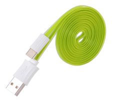   Hoco - UPM04 lapos design micro usb adat/töltő kábel 120cm - zöld