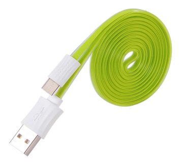 Hoco - UPM04 lapos design micro usb adat/töltő kábel 120cm - zöld