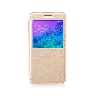 Hoco - Crystal series classic bőr magnetic sleep Samsung A5 (2015) könyv tok - arany