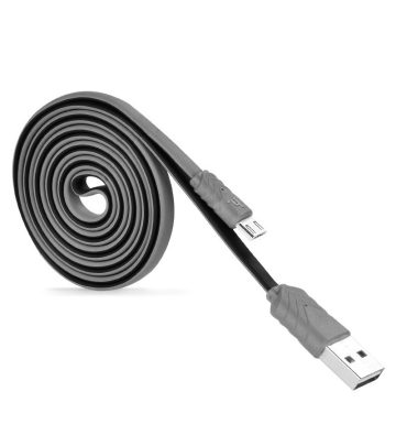 Hoco - UPM09 lapos design micro usb adat/töltő kábel 120cm - szürke