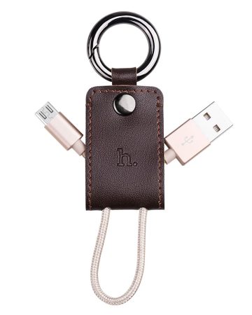 Hoco - UPM19 kulcstartó formájú micro USB adat/töltő kábel 15 cm - arany